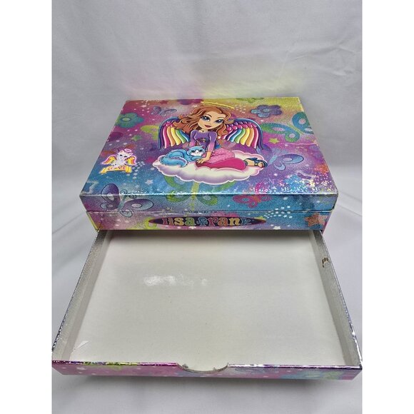 VTG Lisa frank Angel W/ Kitty Chest Organizer Jewelry Box Trinket Box Stash Box - Picture 15 of 16